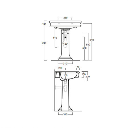 Пьедестал для раковины SIMAS LA 03 напольный
